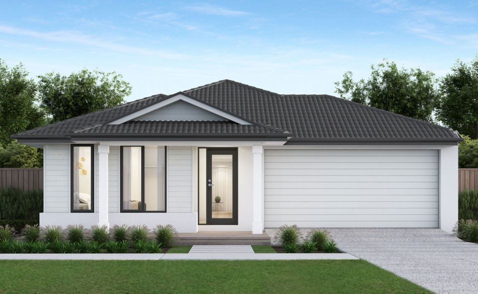 Single storey architectural range   After a more signature style? Our architectural facades are the epitome of luxury and may be the perfect choice for you.* Image