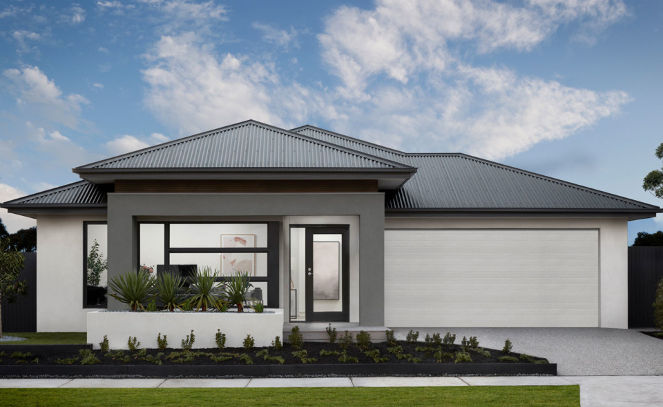 Single storey architectural range   After a more signature style? Our architectural facades are the epitome of luxury and may be the perfect choice for you.* Image