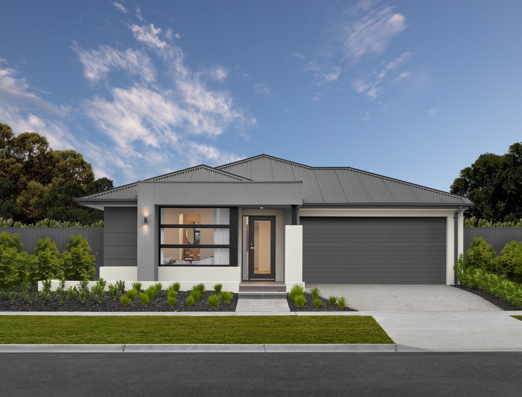 Harvey a 4 bedroom 2 bathroom single storey Melbourne home design and floor plans from Homebuyers Centre Victoria