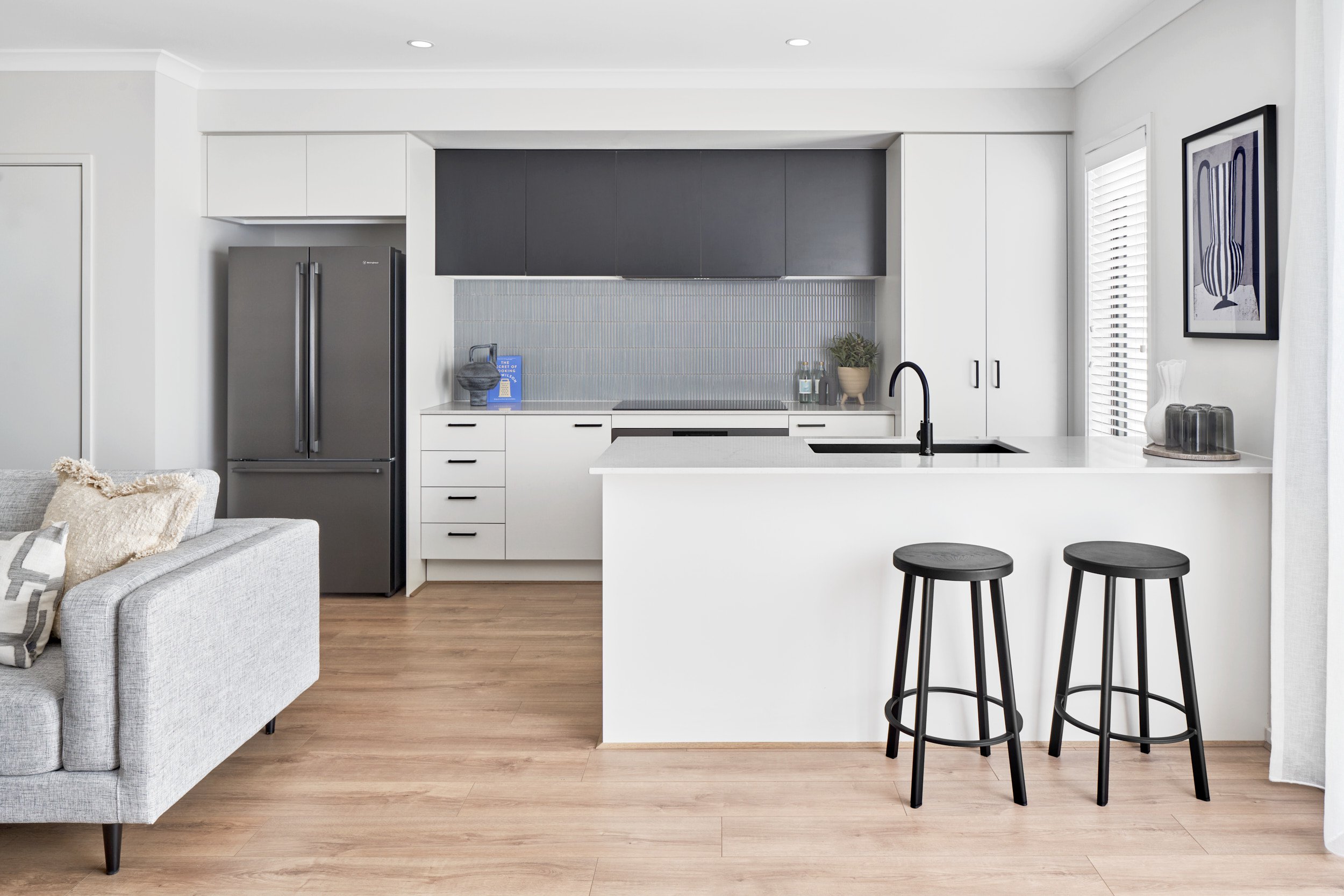 Interior view of the HBC Octave 18 home at Mt Atkinson Estate, featuring modern design elements and open-plan living space.