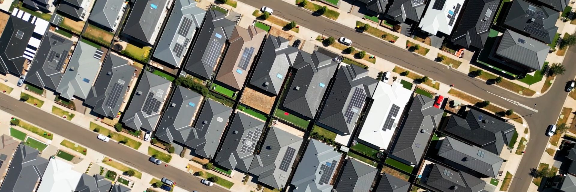 Birds eye view of titled land in estate